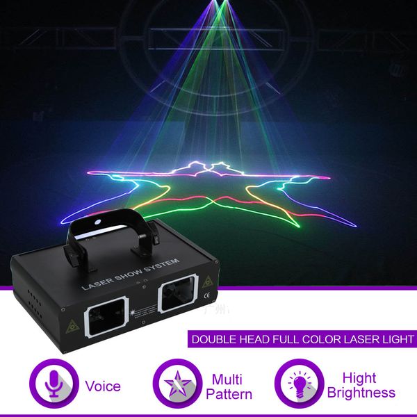 2 lentilles rvb couleur DMX faisceau réseau lumière Laser maison concert DJ projecteur éclairage de scène son Auto DJ-506RGB