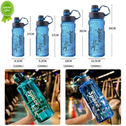 Botellas de agua deportivas de 2 litros, vaso de agua de plástico transparente, botella de agua libre de BPA, jarra portátil para viajes al aire libre, para bicicleta