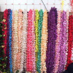 200CM hortensia vigne guirlandes de mariage Plnats pour Scrapbooking maison salle de bain décoration accessoires fleurs artificielles en gros