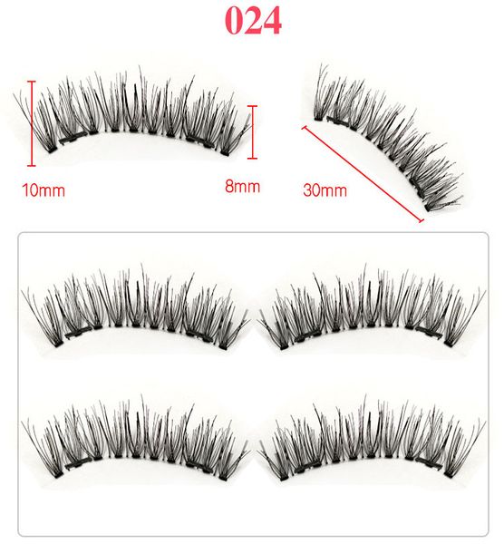 2 cils complets magnétiques purs faits à la main réutilisables faux cils maquillage double aimants aspect naturel 25 styles DHL gratuit