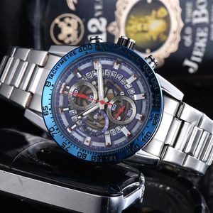 2-mannen Watch Business Fashion Reloj de Lujo roestvrij staal multifunctionele kwarts horloges sport casual militaire orologio di lusso 253Z