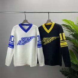 2 suéteres de diseñador para hombre sudadera de lujo clásica retro hombres bordado de letras de brazo cuello redondo cómodo jersey de alta calidad cárdigan de moda para hombresM-3XLZP40