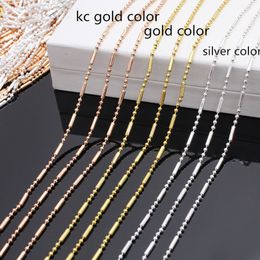 2 Meters 1.5mm Metal Brass Small Beads Chain Necklaces Chains Bracelets Necklace Making Jewelry Accessories Parts Findings