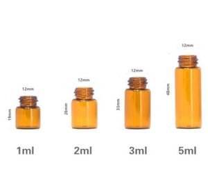 2 ml (5/8 DRAM) Amber Glas Essential Oil Fles Parfum Sample Buizen Flessen Kleine Lege Glas Fles Home Geuren Essentiële Oliën Diffus