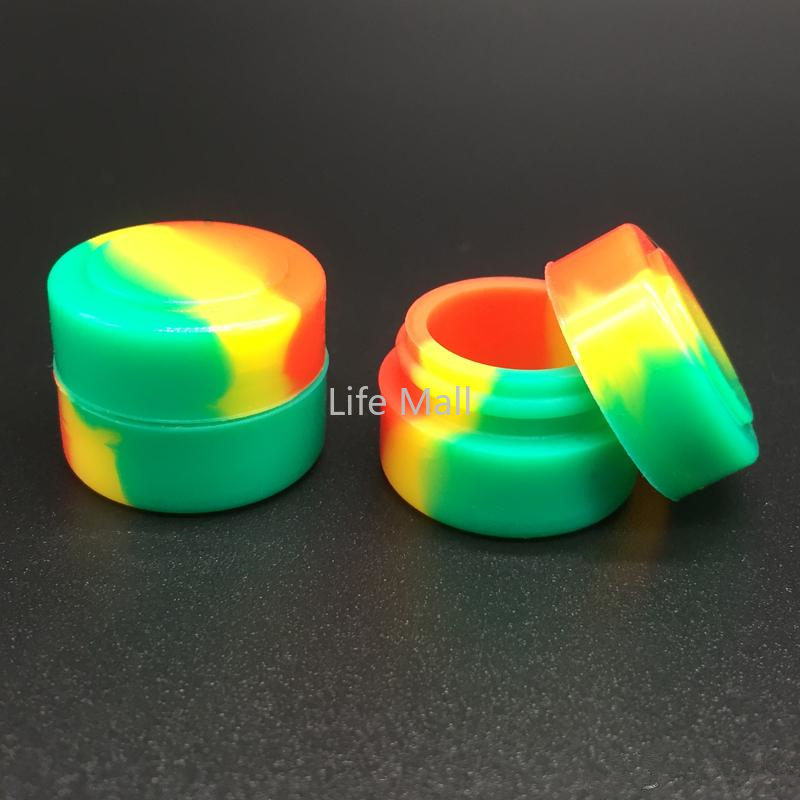 Contenitore antiaderente in silicone da 2 ml Dab Jar per contenitore in silicone per olio di cera concentrato 100 pezzi / lotto DD