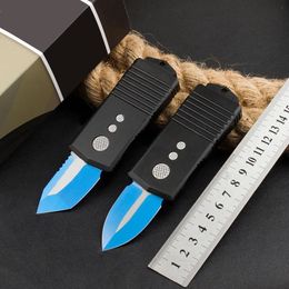 2 modèles bleu Mini 204P Exocet rasoir Auto couteau chasseur de primes portefeuille couteaux Camp chasse tactique Micro outils de coupe