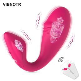 2 Motoren Wireless Vibrator Underwear voor vrouwen GSPOT Clitoral Stimulator afstandsbediening Vibrerend Silent Love Egg Sex Toy 240403
