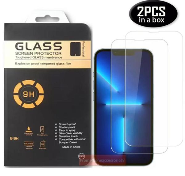 2 pack 03 mm Protecteur d'écran de téléphone en verre trempé pour iPhone14 iPhone 14 12 11 Pro Max XR XS 8 7 6 6S Plus Samsung A13 A23 A33 A57212931