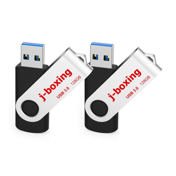 Paquete de 2 unidades flash USB 3.0 de 128 GB, memoria USB de 128 GB de alta velocidad para ordenador, escritorio, portátil, almacenamiento de datos
