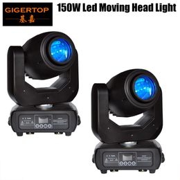 Freeshipping 2 Pack 150W LED Moving Head Light Nieuw DMX512 Stage Party DJ WASS BEAM LICHTINGSCASE Optioneel China Factory