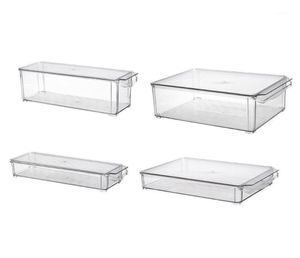 2-pack acryl opbergcontainer met deksel en handvat voor kastkoelkast of organizer19820967