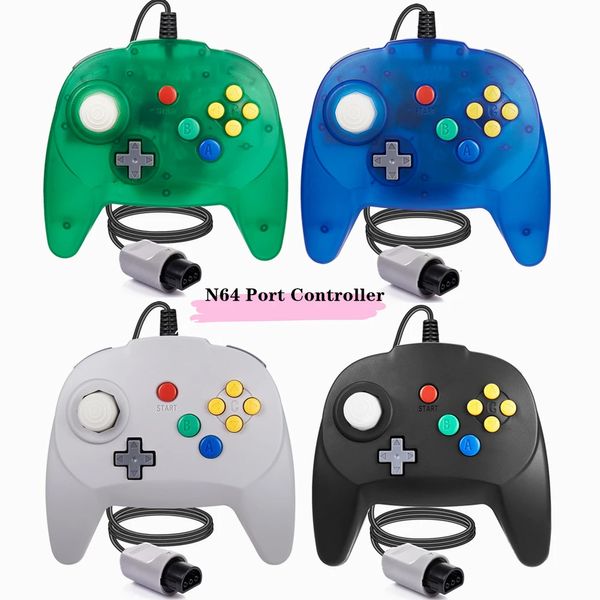 Lot de 2 manettes de jeu pour contrôleur N64, Mini manette de jeu pour Console N 64, Design Plug Play provenant du japon 240115