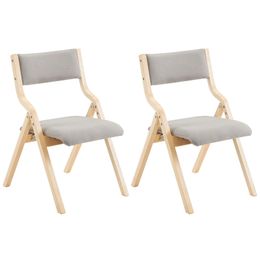 2 chaises pliantes modernes de pack avec siège rembourré et dos, chaises de restauration en bois chaise supplémentaire pour les clients du bureau de salon fête de mariage