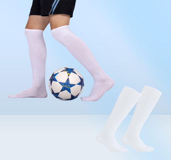 2 paires de chaussettes de football pour hommes au-dessus du genou, chaussettes de sport de course longues, couleur noir blanc bleu, chaussettes de sport fines et respirantes 2010273659596