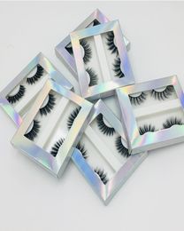 2 paires de cils naturels en poils de vison réutilisables, épais, faits à la main, faux cils 3D, outils de maquillage pour les yeux des femmes, Whole9610045