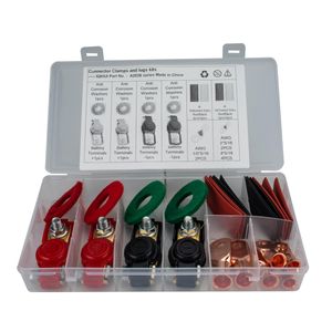 2 pares de cabezales de enchufe de batería de automóvil, conjunto de clasificación de cableado de clip Cable de baterías de piezas de automóvil