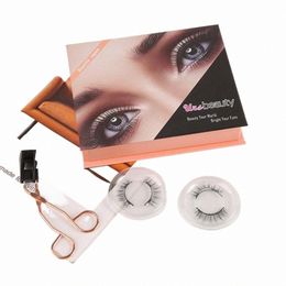 2 paires de faux yeux magnétiques Set Super naturel magnétique doux yeux faux yeux outil de maquillage pour femmes Accories g6GG #