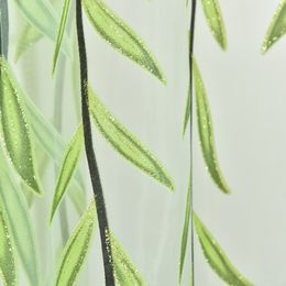 2 panneaux de saule vert feuilles rideaux imprimé concept transparent motif pantalon voile pantalon rideaux de fenêtre de salle de drapé