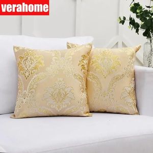 2 PC 45cm45cm Europese luxe kussenomslag voor bank Golden Royal Jacquard Pillow Case Throw Decorative 240428