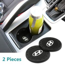 2 Stuks 275 Inch Auto Interieur Accessoires Anti Slip Slot Cup Matten Voor Hyundai Alle Modellen1077501