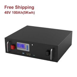 Gratis verzending 2 PCS 48V 100AH ​​LIFEPO4 Batterij 10KWH 9.6KWH Lithium Solar Energy Storage Batterij