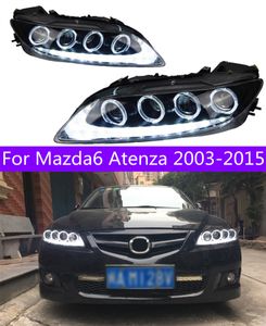 2 pièces phare de voiture automatique pour Mazda 6 Mazda6 Atenza 20 03-20 15 lampes LED modifiées assemblage de phare de faisceau haut