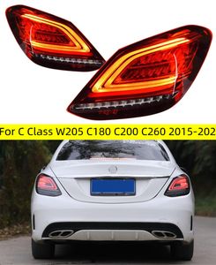 2 PCS Auto Tail Light Parts voor C Klasse W205 C180 C200 C260 20 15-20 21 achterlichten achterlamp LED DRL signaalrem omkering Parkeerfacelift