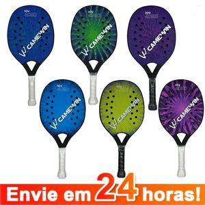 2 pcs Camewin Beach Tennis Racket Plastic Cadre Feminino Masculin Kit de surface Rude Surface Débutant Kids Light 290G 240401