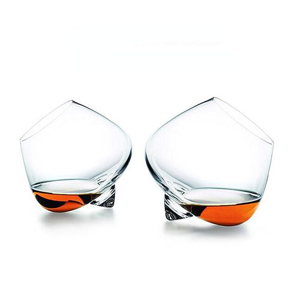 2 PCS Clear Rolling Whisky Whisky Diseño Dinamarca Girador Gyro Crystal Class XO Cognac Brandy Snifters Droppiship