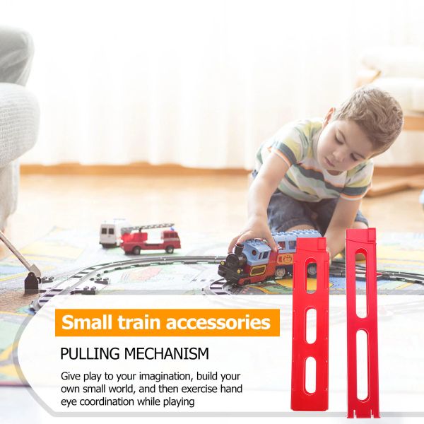 2 pcs clip de petits accessoires de train plateaux en plastique enfants kidos dominos copeaux jouant les blocs de bois du jeu de plateau dominos