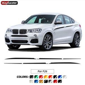 2 PCS PORTE SIGNIFICATION STRIPÉS SUPPUTS AUTOCHER LIGNE CORPS M MARCHÉE PERFORMANCE POUR BMW X4 F26 2014 2015 2016 2017 ACCESSOIRES