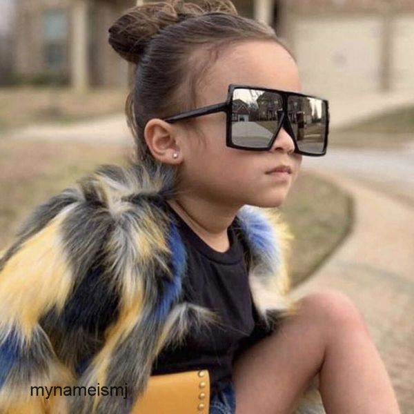 2 pcs Mode créateur de luxe 2019 mode grande boîte Lunettes de soleil bébé garçon fille tendance lunettes personnalisées 9007 lunettes de soleil pour enfants