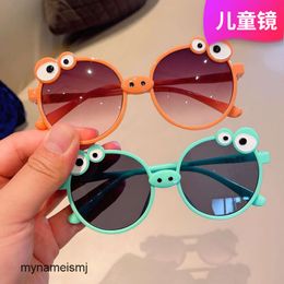 2 pièces mode luxe designer grenouille porcelet lunettes de soleil pour enfants 2021 nouvelles lunettes de soleil pour bébé résistant aux UV dessin animé photo concave