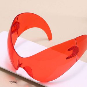 2 pcs Designer de luxe de mode Nouvelles lunettes de soleil style de piste Y2K avec grand cadre personnalité exagérée lunettes décoratives de mode drôles