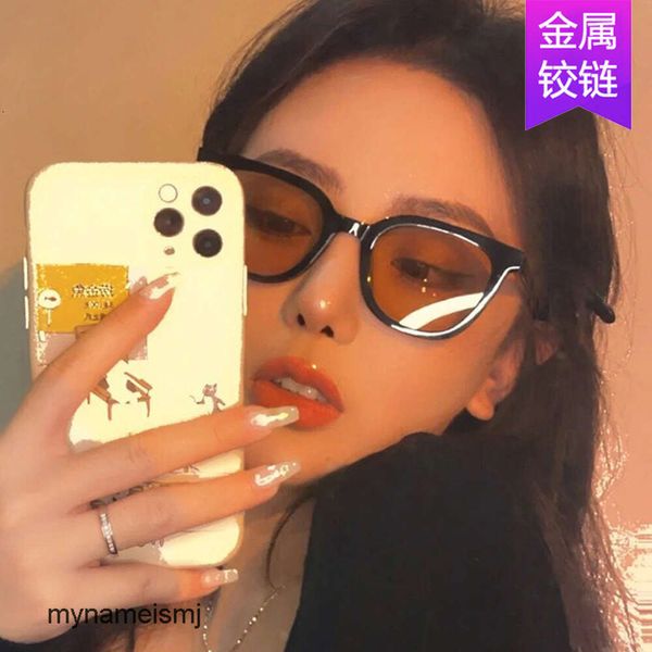 2 pièces mode luxe concepteur riz ongles lunettes de soleil Tan chats oeil coréen lunettes de soleil 2021 nouveau femmes net rouge