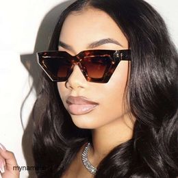 2 PCS Fashion Luxury Designer Triangle Cat Eye Lunettes de soleil irrégulières 2023 Nouvelles lunettes de soleil personnalisées Hip Hop Street Photo Sunglasses