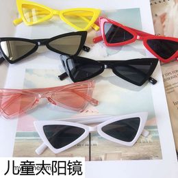 2 uds. Gafas de sol triangulares de diseñador de lujo para niños, gafas de sol para bebés 2019, gafas de sol triangulares de viento Harajuku para niños y niñas