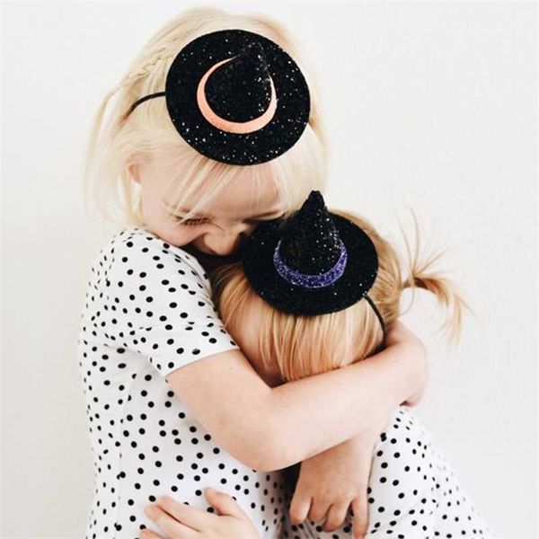 2 pièces Halloween bandeau cheveux bandeaux décorer bandeau accessoires tissu fête Cosplay enfant Mini chapeau 230920