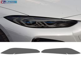 2 PCS M Performance Car Headlight Film protecteur transparent Sticker Black TPU fum￩ transparent pour BMW 4 S￩rie G22 G23 G26 2021 20225715841