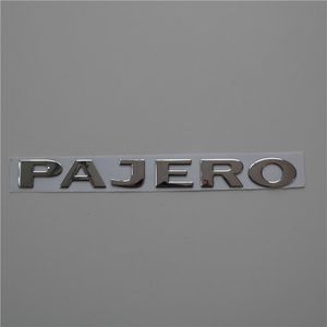 2 pièces ensemble ABS 3D argent Pajero voiture emblème Badge corps côté Logo décalcomanie arrière autocollant accessoires Decoration3117