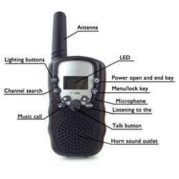 2 stks / set Kinderen Speelgoed 22 Kanaals Walkie Talkies Two Way Radio UHF Long Range Handheld Transceiver Boy Girls Kids Gift Dropship LJ201105