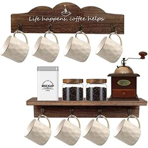 2 PCS / Set Coffee Tuptume Holder Cuisine Cuisine Decor for Farmhouse Decorations Station Coffee Office Decor Mug Organizer Mug Display 240422