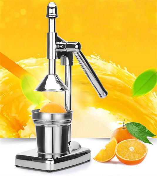 2 pièces en acier inoxydable manuel orange citron jus extracteur grenade jus presse-agrumes pressé à la main presse-agrumes machine