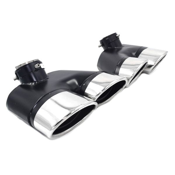 Silenciador de estilo de coche W220, tubo de escape de acero inoxidable para BENZ S Class S350 S500, sistema de escape trasero plateado, 2 uds.