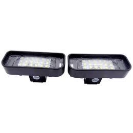 2 STKS WIT 6000K LED-nummerplaatlamp voor Benz S-Klasse W220 S430 S500 S600 Super Bright Car Licent Plate Light Vervanging