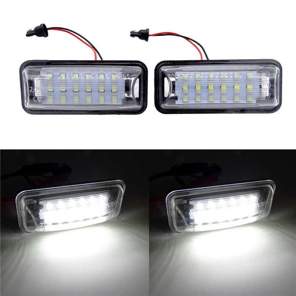 Luz trasera LED blanca para coche, lámparas con números, 18 luces de matrícula, embellecedor de repuesto para Subaru/BRZ/Legacy/WR X/STI Impreza/XV, 2 uds.