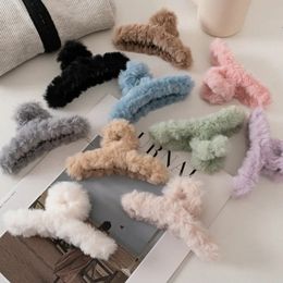 2 pcs peluche de peluche de peluche de peluche de peluche de peluche de pelaje de pelaje de pelaje de pelaje de piel sintética para mujeres accesorios para el cabello para mujeres