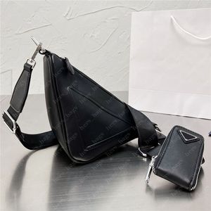 2 uds., bolsos de diseñador para mujer, bolso cruzado a la moda, marca Triangle, bolsos de hombro para diseñadores, bolso de cuero para mujer, bolso para hombre y mujer