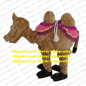 2-Person-wear Camel Mascot Costume adulte dessin animé de personnage de personnage Suit des parents