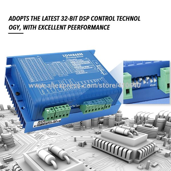 Controlador de Motor paso a paso híbrido de 2 fases 2DM860 2DM860H Control DSp para Motor paso a paso NEMA34 24 a 110 V CC 18 a 80 V voltaje CA